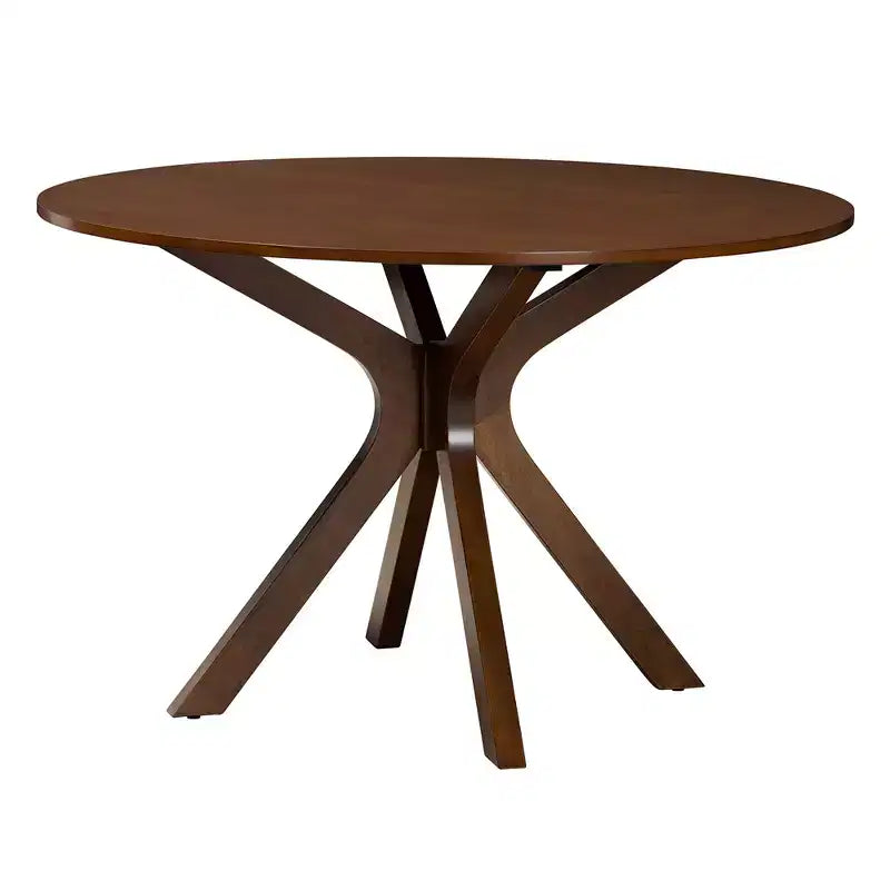 Baxton Studio Maya Modern Fabric and Wood Dining Set