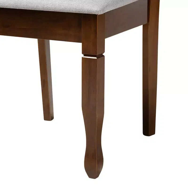 Baxton Studio Maya Modern Fabric and Wood Dining Set