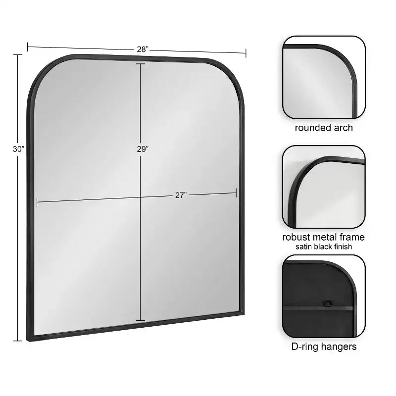 Kate & Laurel All Things Decor Valenti Wide Arch Wall Mirror